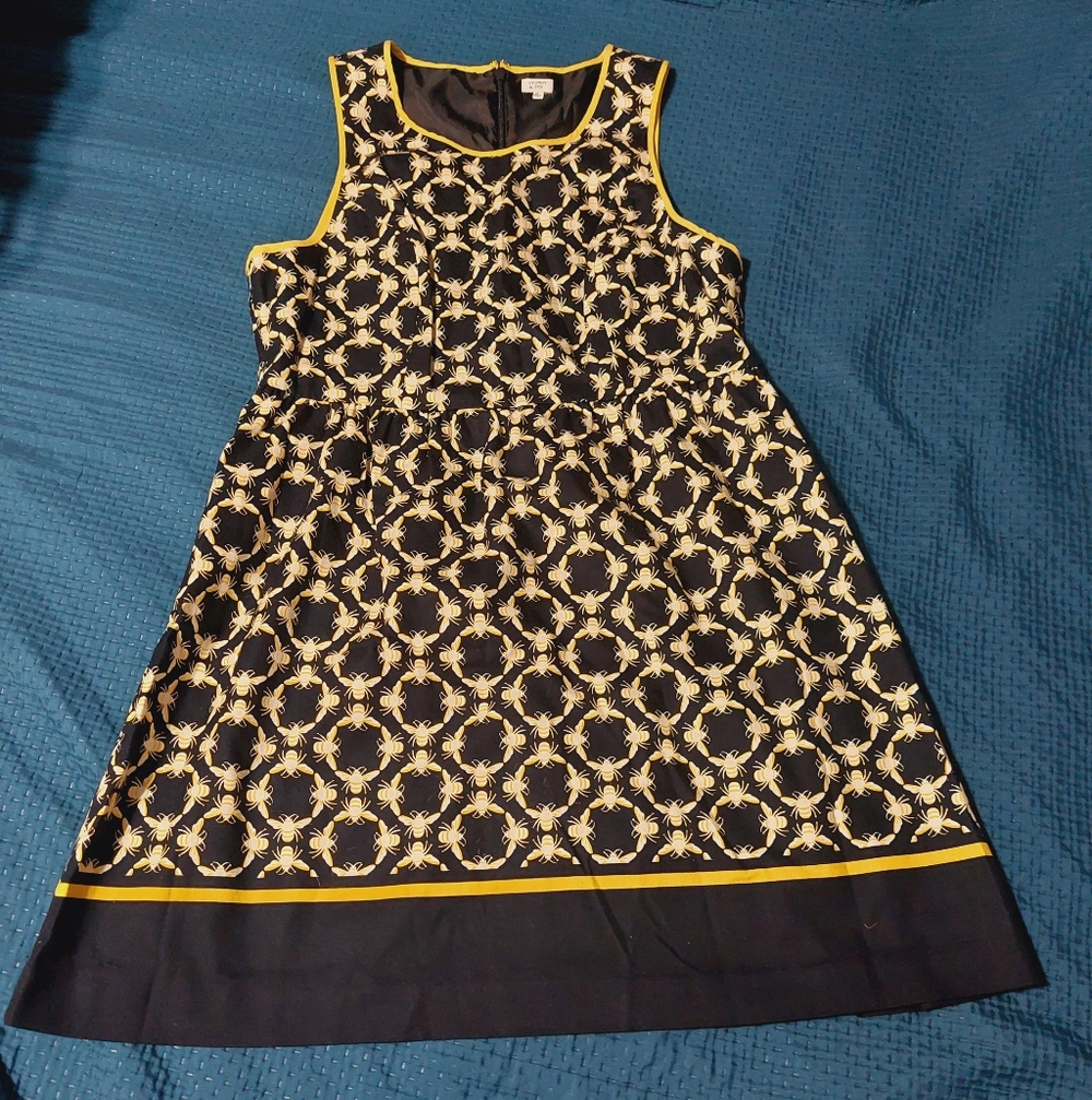 Crown & Ivy  Bee Navy and Yellow Sleeveless Mini Dress